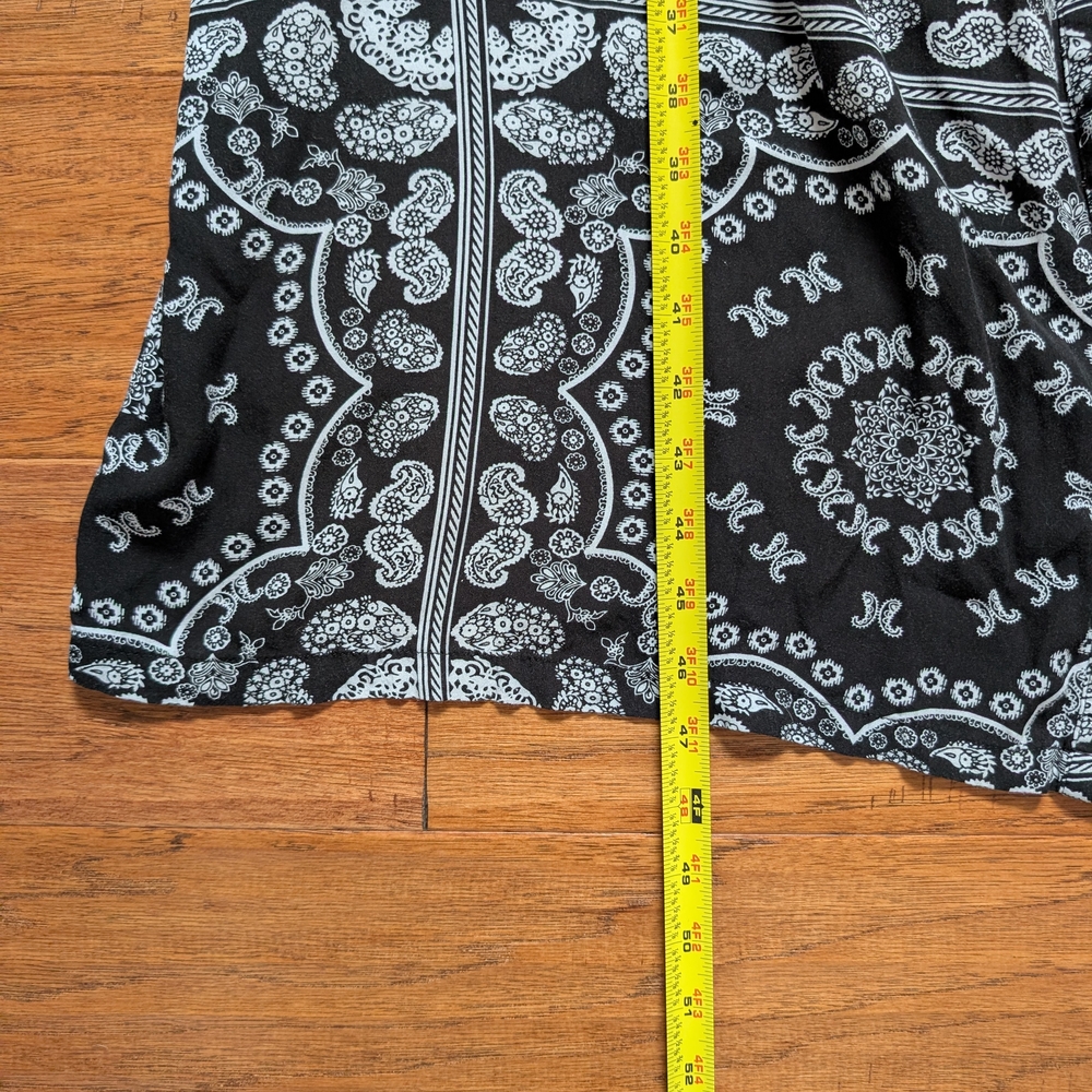 Coofandy Men's Black Paisley Lightweight Kimono Large - Picture 5 of 7